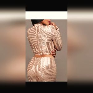 Bodysuit 2PC Set Sexy Party Club Jumpsuit